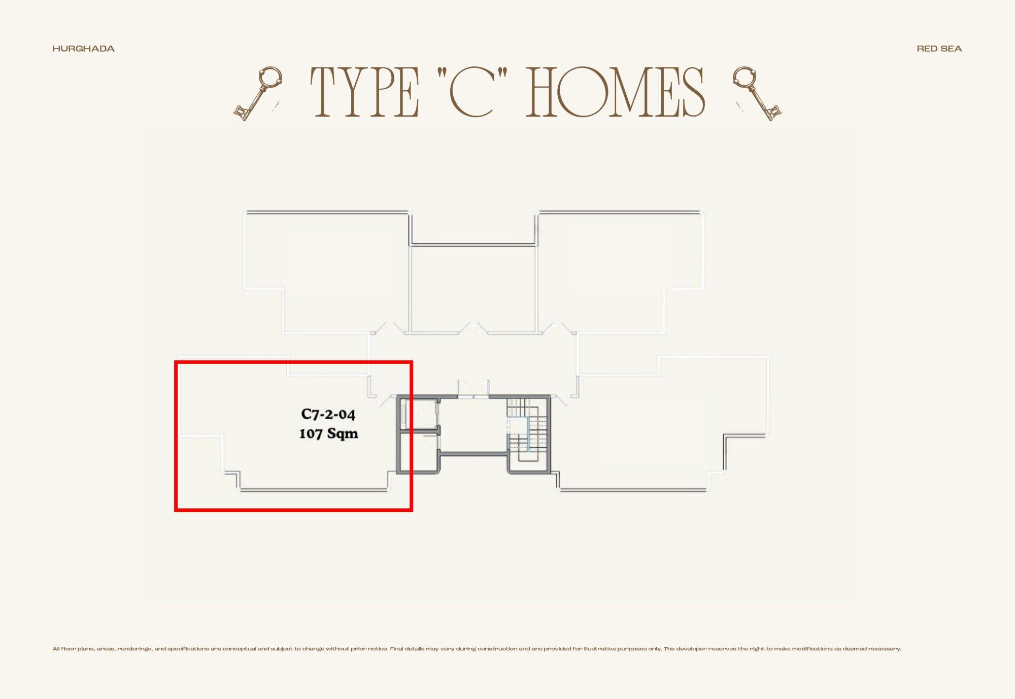 Photo 11 of 2-Bedroom Top-Floor Apartment, 137 m² + 107 m² Roof – Tamaraya, South Hurghada