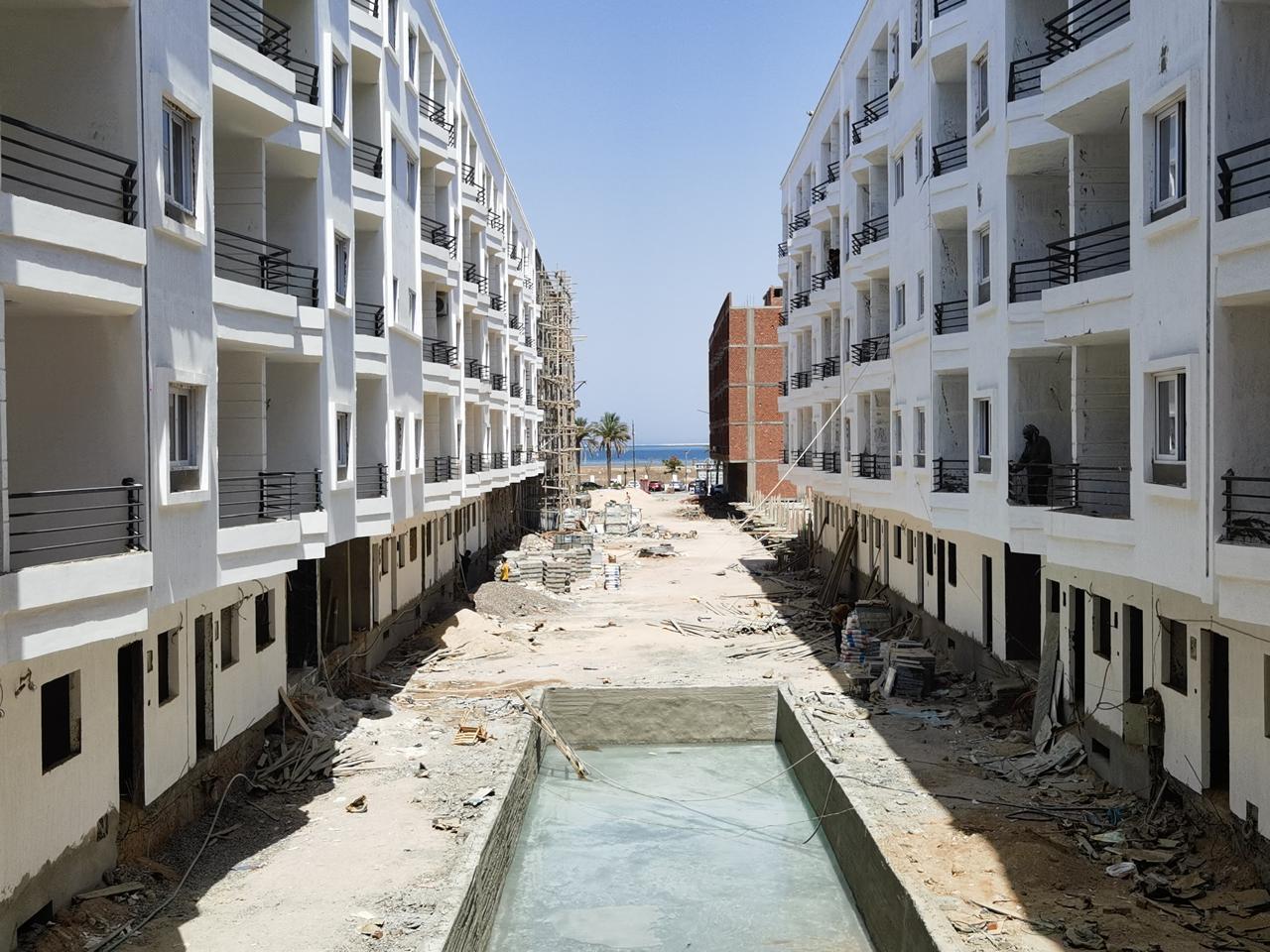 Wonderful Sea View Two-Bedroom Apartment in the Grand Rock Resort, El Mamsha, Hurghada, Red Sea