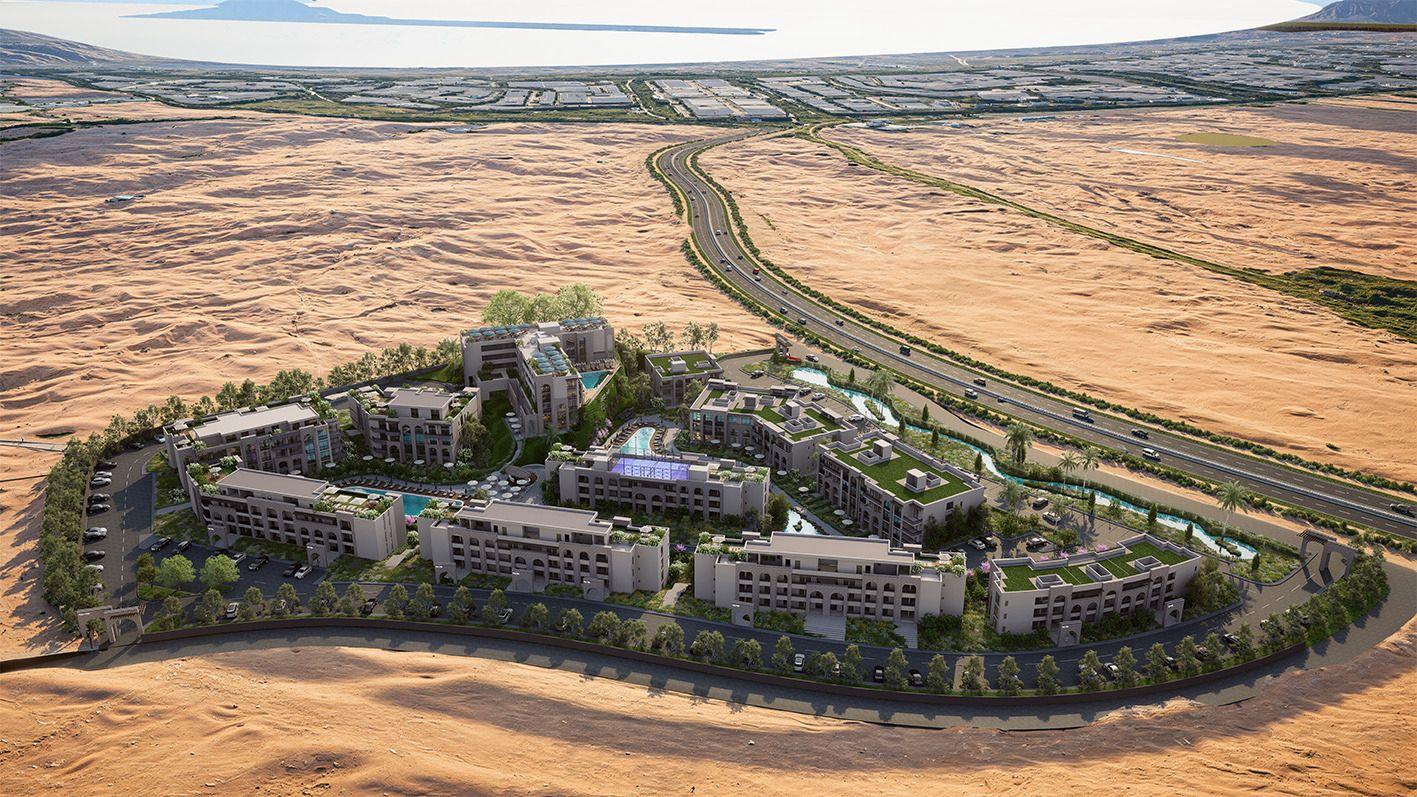 Modern 57 m² Studio with Pool View in Red Hills, Hurghada
