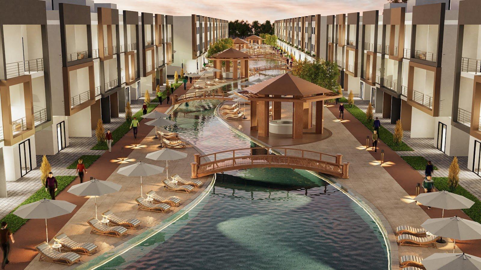 Ground-Floor Studio with Aqua & Sea View in Venecia Red Sea, Hurghada